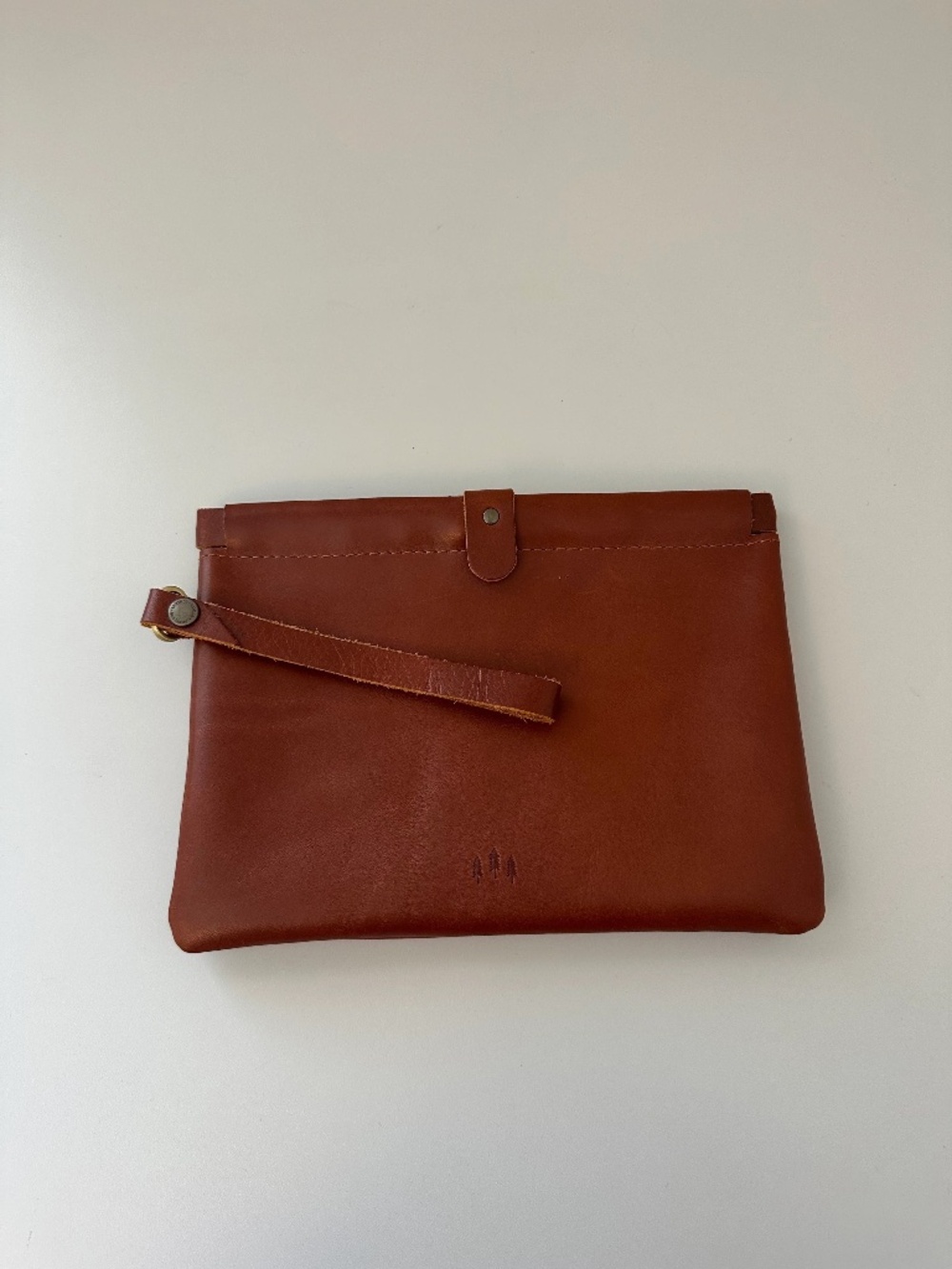 GiGi New York Brown Leather Clutch Bag